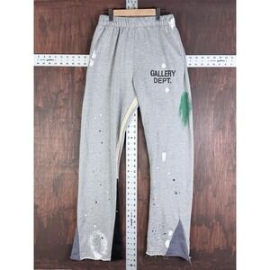Gallery Dept Fleece Sweatpants Flare Gray Multicolor Men Medium Bottoms + OG Bag